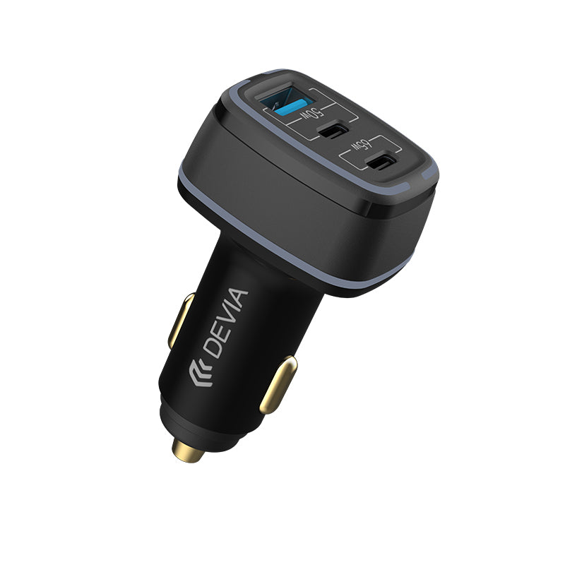 DEVIA Extreme Speed Series 115W Fast Charging Car Charger USB+Dual Type-C Car Charger Adapter DEVIA Extreme Speed Series 115W Fast Charging Car Charger USB+Dual Type-C Car Charger Adapter